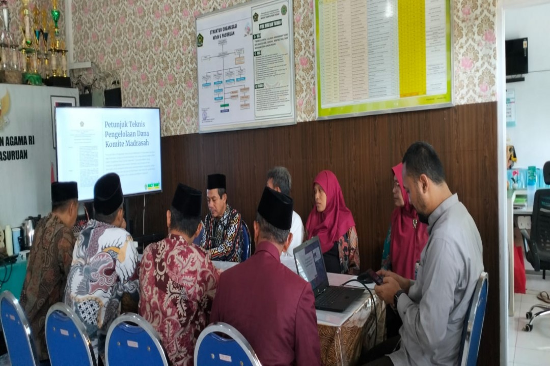 Pembinaan dan Monitoring Evaluasi (Monev) Anggaran Komite Madrasah di MTsN 6 Pasuruan