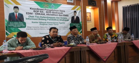 Kepala MTsN 6 Pasuruan Hadiri Koordinasi Pengelolaan Dana BOS, BOP RA, EDM, ERKAM, Akreditasi dan EMIS