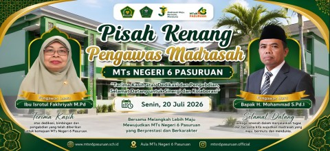 MTsN 6 Pasuruan Gelar Pisah Kenang Pengawas Madrasah, Perkuat Sinergi Menyambut Kepengawasan Baru
