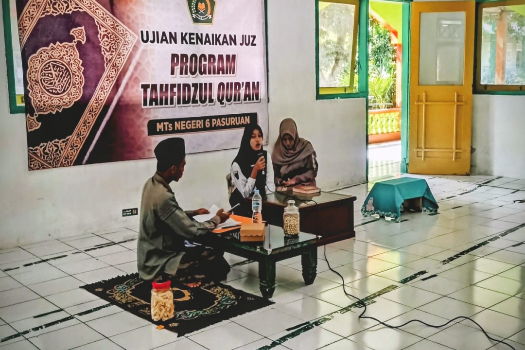 Ujian Kenaikan Juz Tahfidz MTsN 6 Pasuruan Memasuki Hari Kedua