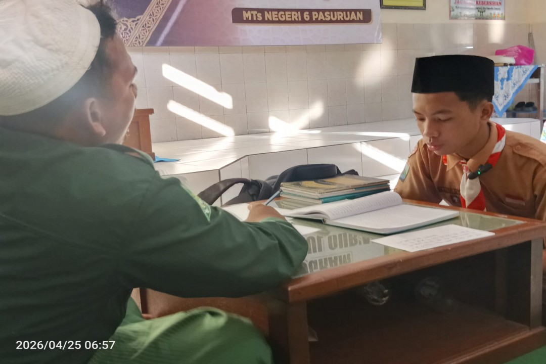 Ujian Pra Wisuda Program Percepatan Baca Kitab Kuning (PBKK) MTsN 6 Pasuruan